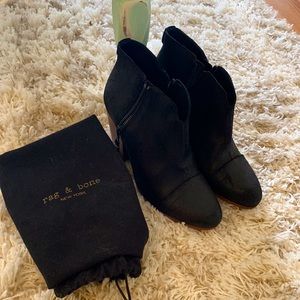 Rag & Bone Margot Leather Ankle Boots, Black 7.5 B never worn!